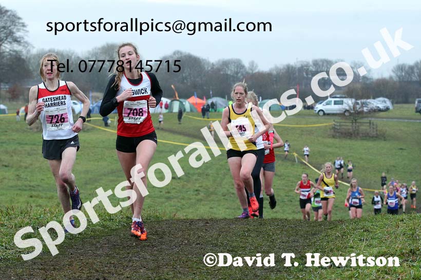 Senior women, 2021 North Eastern Cross Country Championships, Sedgefield. Photo: David T. Hewitson/Sports for All Pics